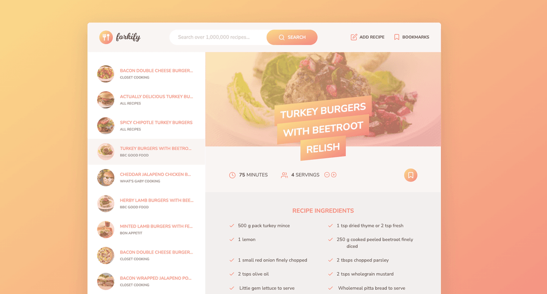 Forkify-Recipe app
